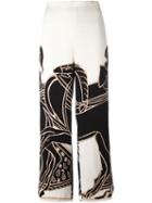 Tory Burch 'trocadero' Trousers, Women's, Size: 4, White, Polyester/triacetate
