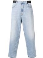 Versace Collection Cropped Straight-fit Jeans - Blue