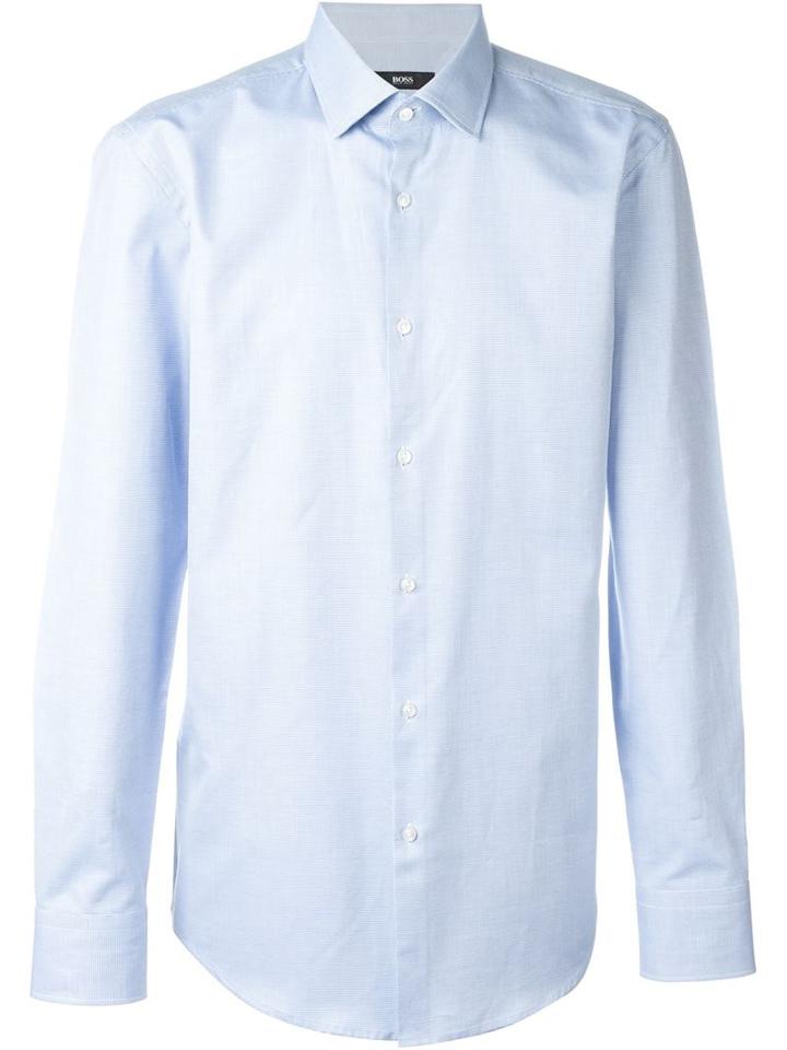 Boss Hugo Boss Classic Shirt, Men's, Size: 39, Blue, Cotton