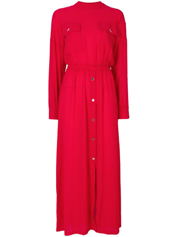 Gaelle Bonheur Shirt Style Dress - Red