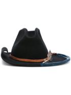 Nick Fouquet Feather Embellishment Hat, Men's, Black, Wool Felt
