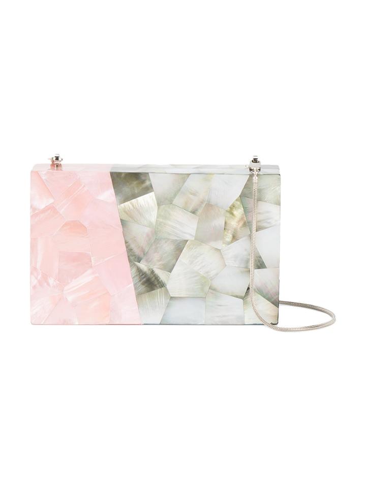 Nathalie Trad Tilda Hammer Shell Clutch - Pink & Purple