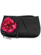 Pinko Sequin Floral Clutch - Black
