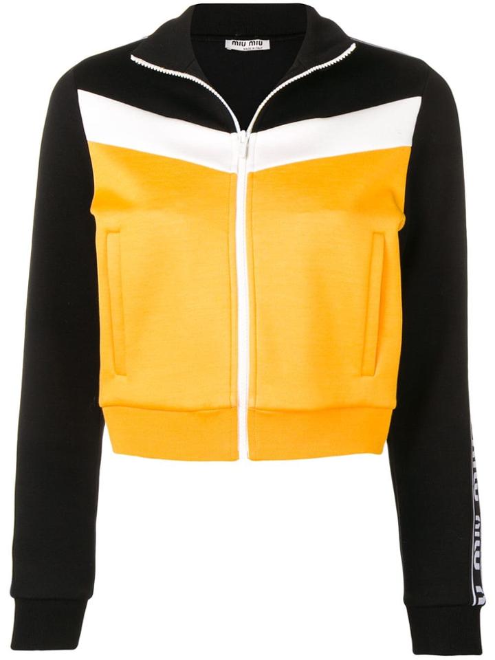 Miu Miu Colour Block Jacket - Yellow