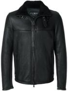 Hydrogen Shearling Biker Jacket - Black