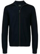 Ps By Paul Smith Zip Front Cardigan - Blue