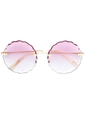 Chloé Eyewear Scallop Edge Sunglasses - Metallic