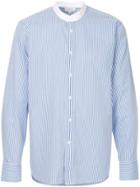 Ck Calvin Klein Striped Grandad Shirt - Blue