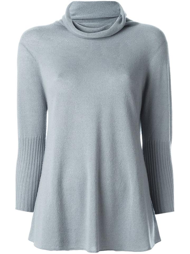 Armani Collezioni High Neck Pullover, Women's, Size: 40, Grey, Cashmere