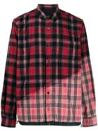 Sacai Fade Out Checked Shirt - Red