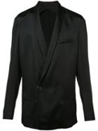 Haider Ackermann Shawl Lapel Crossed Blazer, Men's, Size: 52, Black, Cotton/rayon/acetate