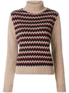 A.p.c. Zigzag Pattern Sweater - Nude & Neutrals