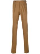Pt01 - Pleated Trousers - Men - Spandex/elastane/virgin Wool - 46, Yellow/orange, Spandex/elastane/virgin Wool