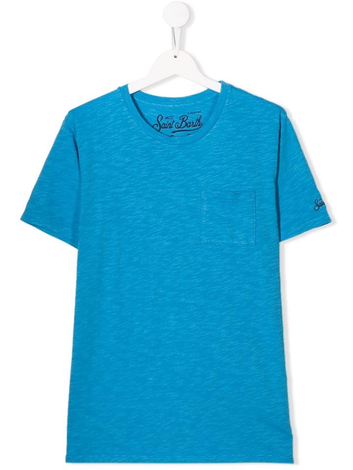 Mc2 Saint Barth Kids Teen Skate Print T-shirt - Blue