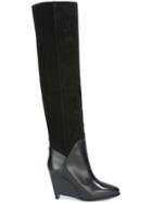Maison Margiela Wedge Knee High Boots - Black
