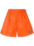 Prada Logo Track Shorts - Orange
