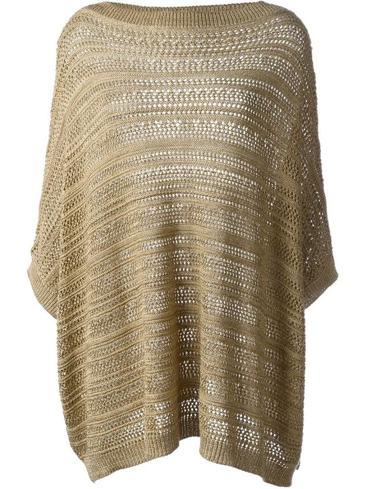 Ermanno Scervino Loose Fit Jumper, Women's, Size: 44, Nude/neutrals, Cotton/acetate/viscose/polyamide