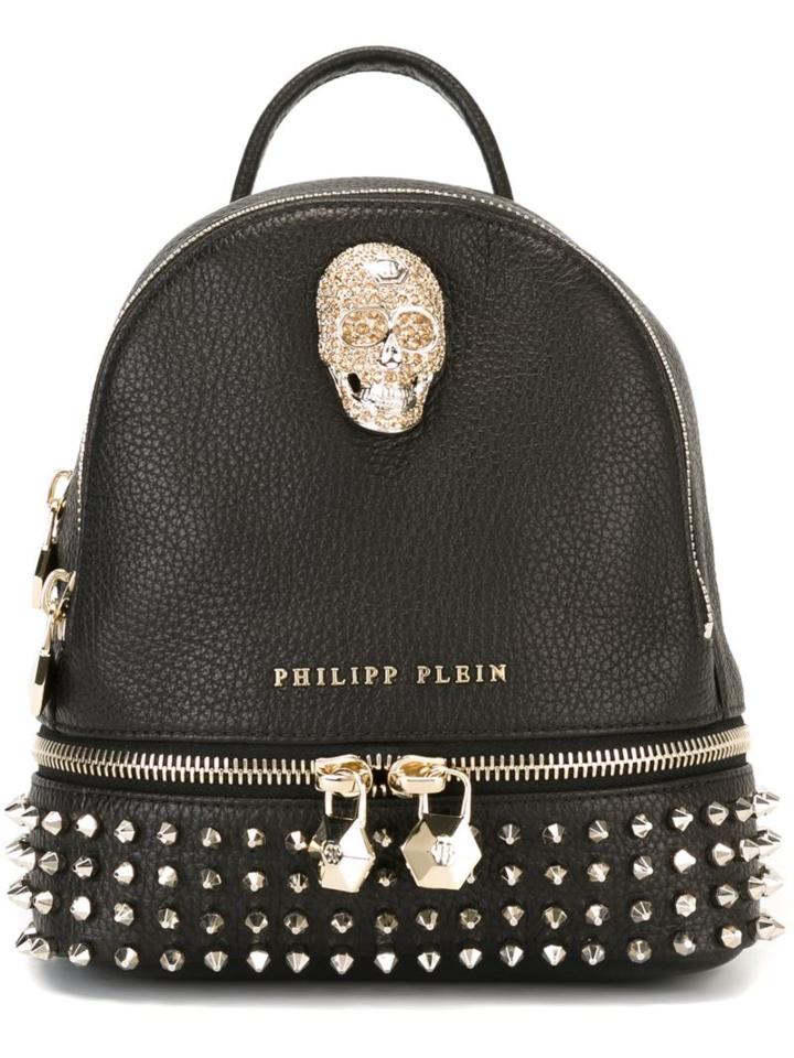 Philipp Plein Mini Bad Kingdom Backpack, Black, Calf Leather