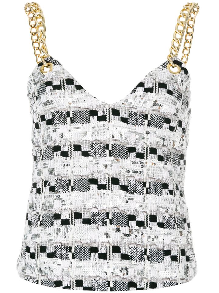 Balmain Tweed Tank Top - Metallic