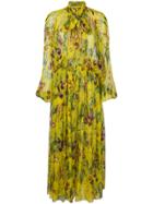 Dolce & Gabbana Vegetables Print Maxi Dress - Yellow & Orange