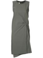 Brunello Cucinelli Twisted Waist Dress, Women's, Size: Medium, Grey, Acetate/silk/cotton/polyamide