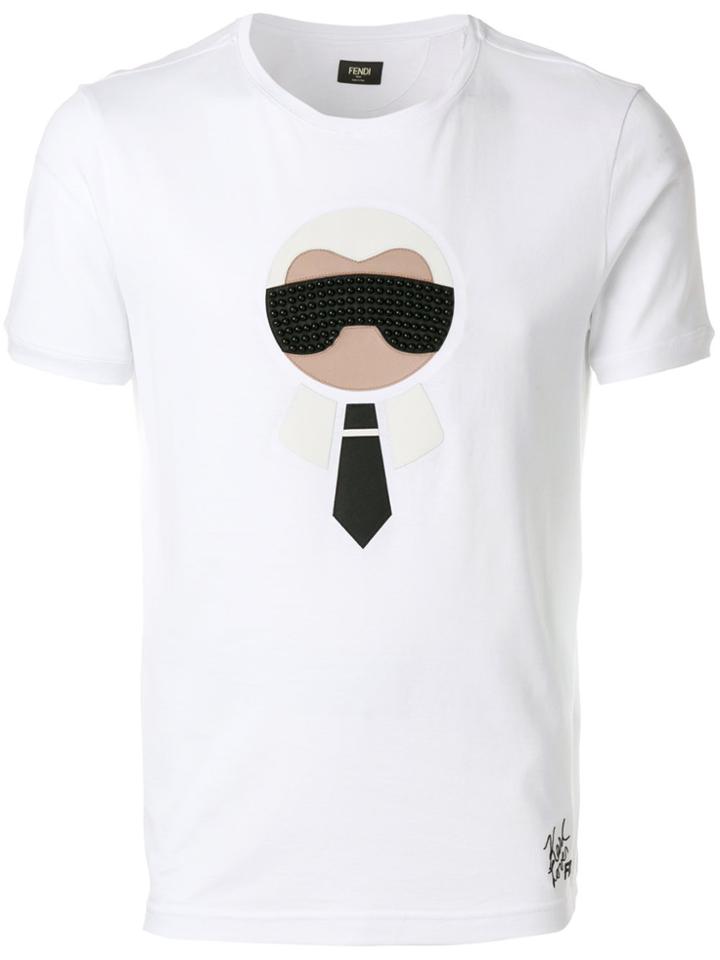 Fendi Karl Motif T-shirt - White