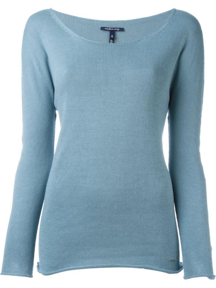 Woolrich Scoop Neck Sweater, Women's, Size: S, Blue, Cotton