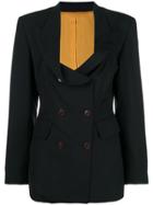 Jean Paul Gaultier Vintage Scoop Neck Double-breasted Jacket - Black