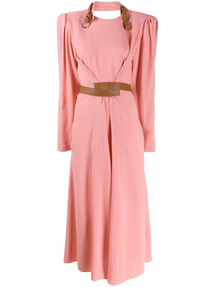 Stella Mccartney Buckle Detail Neckline Dress - Pink