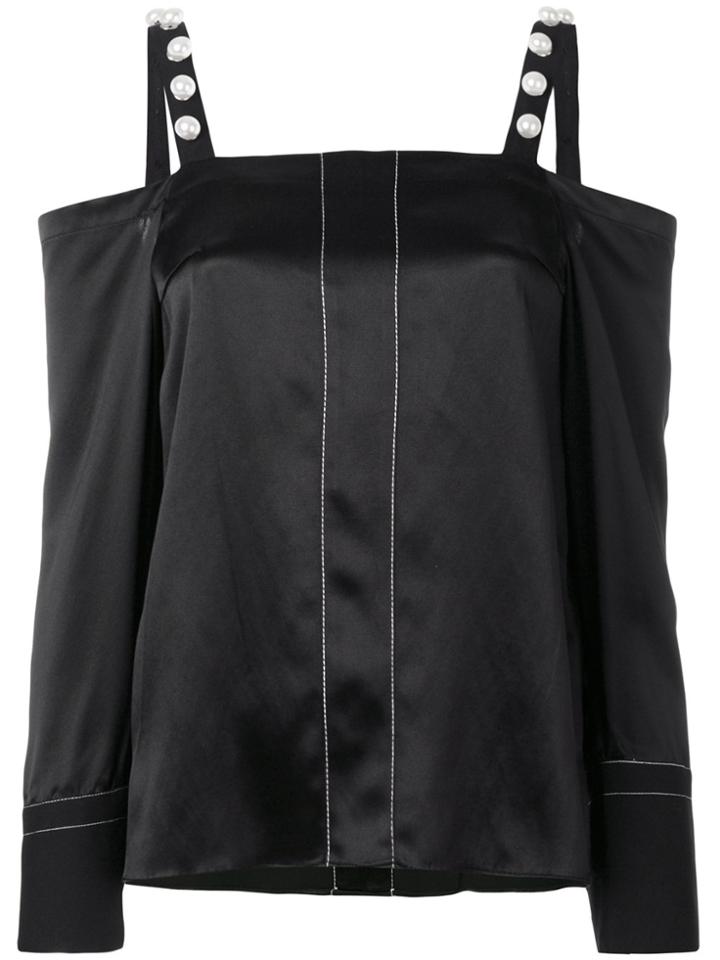 3.1 Phillip Lim Embellished Cold-shoulder Blouse - Black