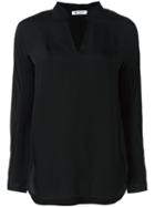 Dondup V-neck Blouse, Women's, Size: 38, Black, Viscose/silk