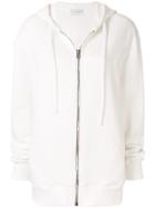 Ih Nom Uh Nit Logo Print Zip-up Hoodie - White