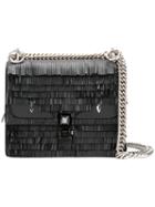 Fendi - Fringe Mini Shoulder Bag - Women - Cotton/leather - One Size, Black, Cotton/leather