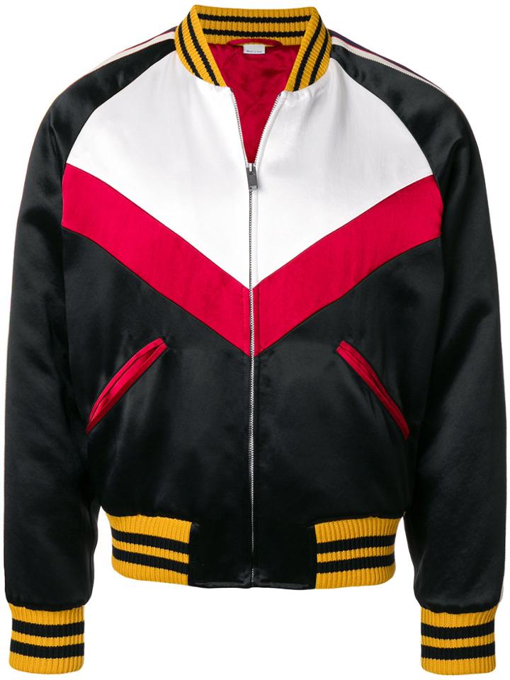 Gucci Panelled Bomber Jacket - Black