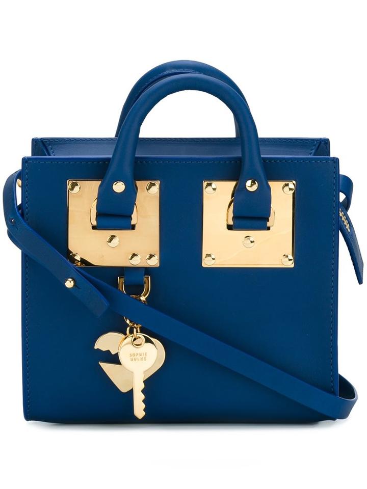 Sophie Hulme Mini 'albion' Box Crossbody, Women's, Blue