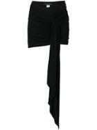 Alexandre Vauthier Draped Mini Skirt - Black