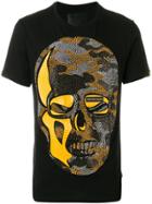 Philipp Plein Embellished Skull Print T-shirt - Black