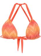 Track & Field Printed Bikini Top - Yellow & Orange