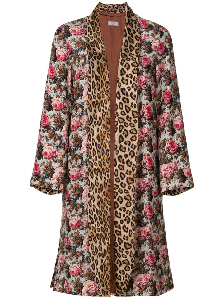 Alberto Biani Floral Print Coat - Multicolour