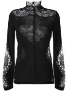 Philipp Plein 'make Over' Lace Accent T-shirt, Women's, Size: Medium, Black, Viscose/cotton/polyamide
