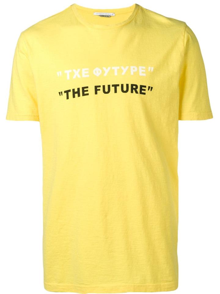 Daniele Alessandrini Slogan Print T-shirt - Yellow