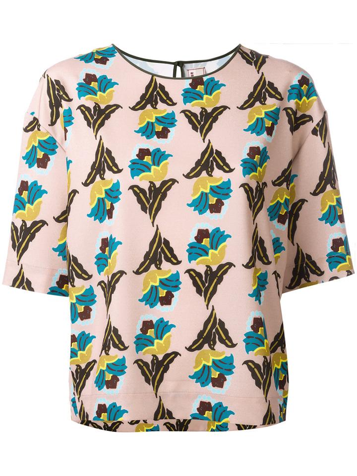 Antonio Marras Floral Print T-shirt, Size: 42, Polyester/spandex/elastane