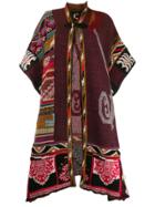 Etro Patterned Knit Poncho - Brown