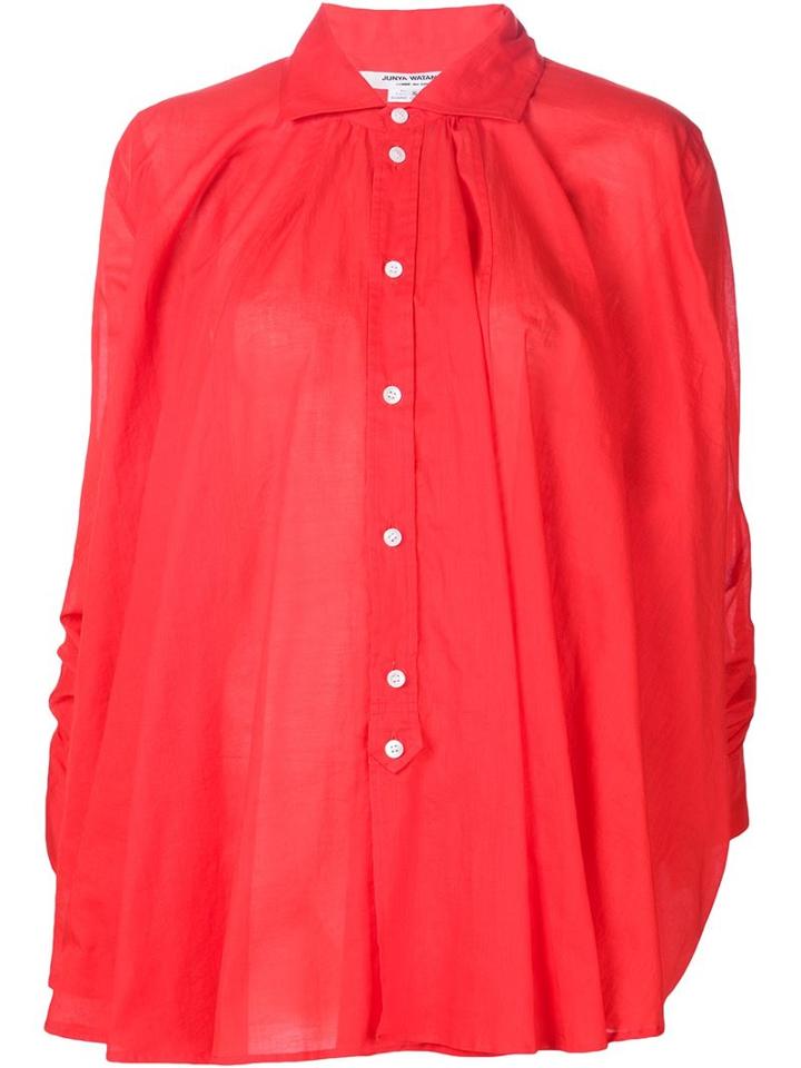 Junya Watanabe Comme Des Garçons Gathered Sleeve Smock Shirt