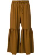 See By Chloé Moroccan Crepe Flared Pants - Brown