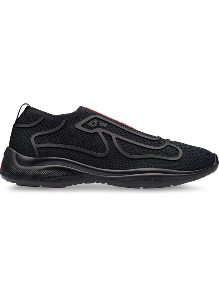 Prada Fabric Sneakers - Black