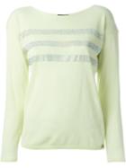 Twin-set Jeans Embellished Stripe Sweater