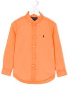 Ralph Lauren Kids - Logo Embroidered Shirt - Kids - Cotton - 3 Yrs, Yellow/orange