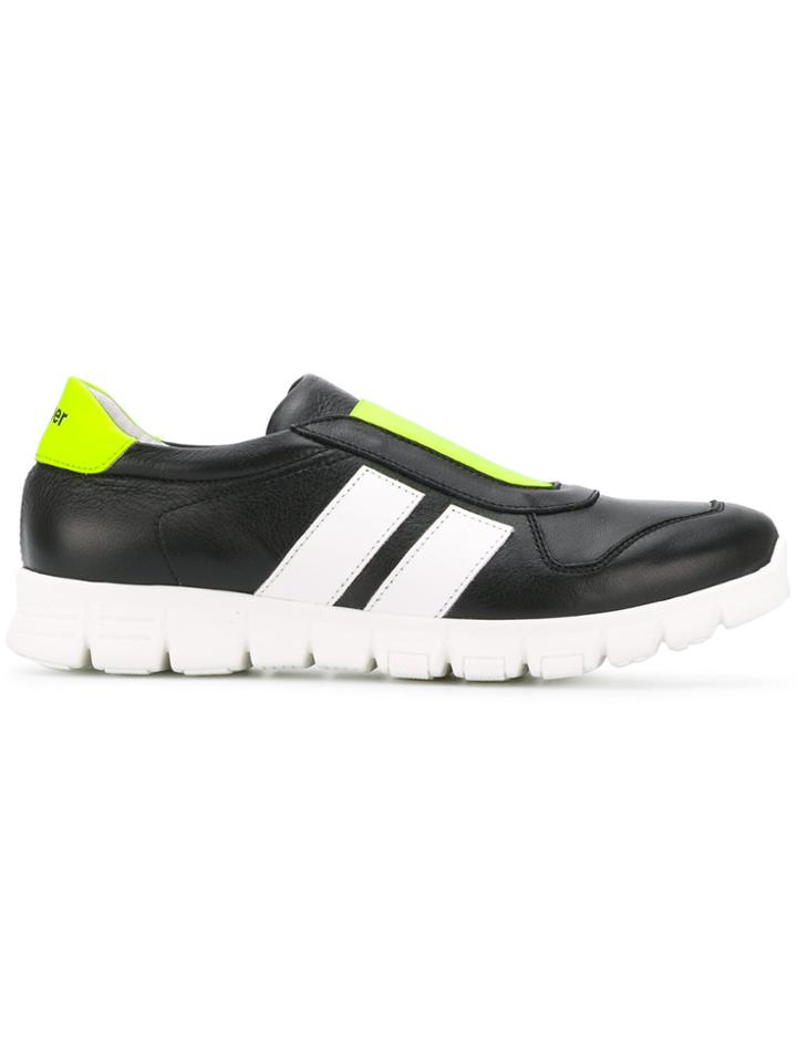 Bumper Striped Slip-on Sneakers - Black