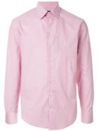 Emporio Armani Slim-fit Check Shirt - Pink